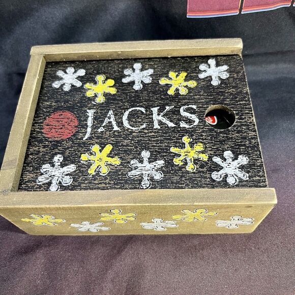 Melissa & Doug Heirloom Quality Handcrafted Past-Tyme Classic Game Jacks Toy - Picture 2 of 10